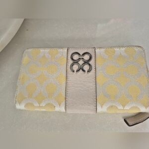 Coach Yellow and Cream Wallet